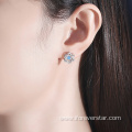 Dancing Blue Earring Silver 925 Cubic Zirconia Earrings